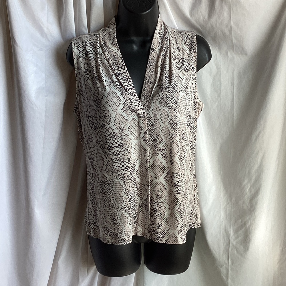 Calvin Klein Beige Snake Print Blouse